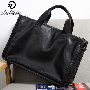 度缤公文包男款商务真皮大容量手提包男高级感电脑手提包男款男包