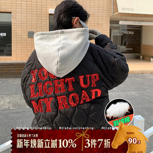 棉袄秋装 男童外套冬装 薄棉服男孩大码 中大童秋冬款 潮 夹棉2025新款