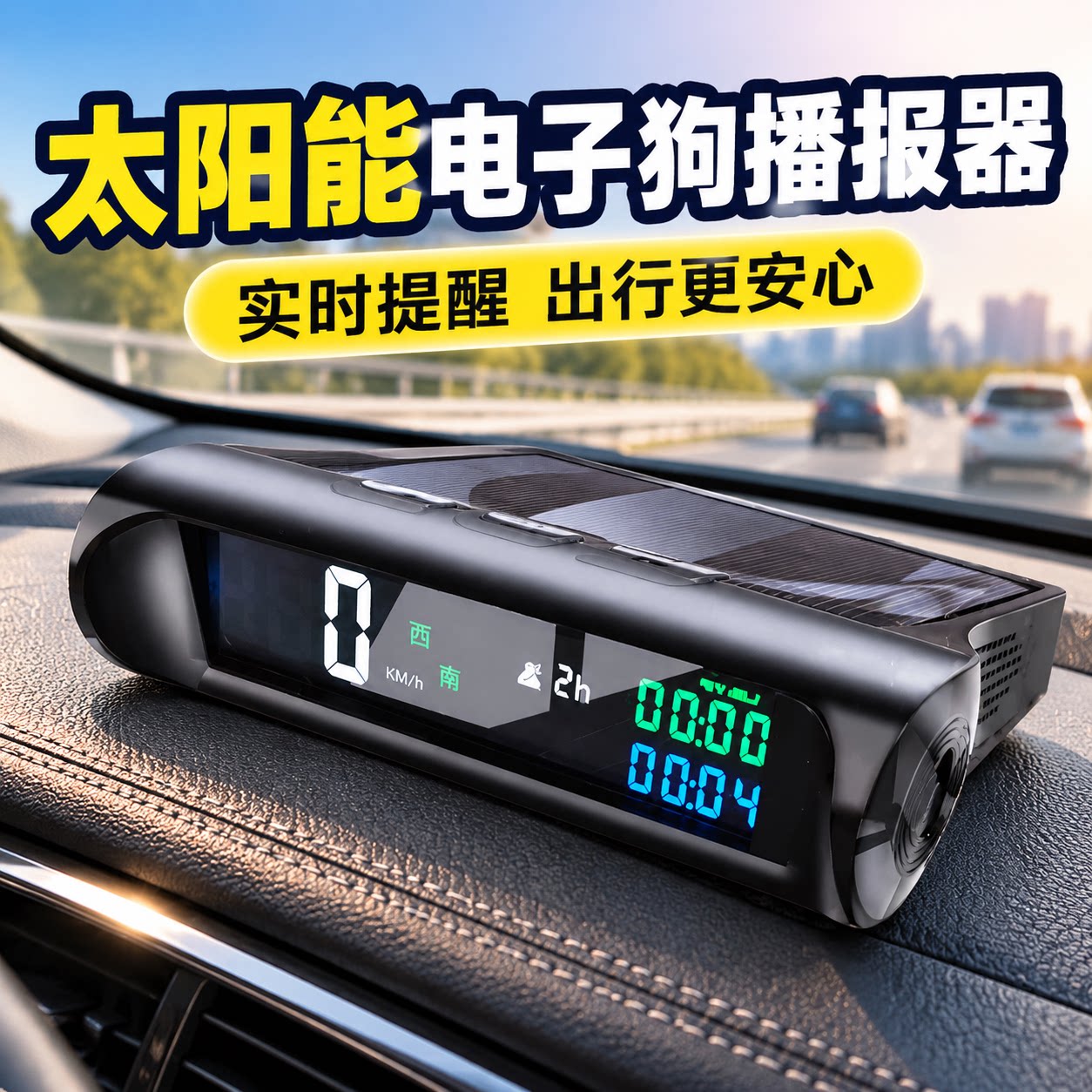 车载北斗测速预警仪HUD图片
