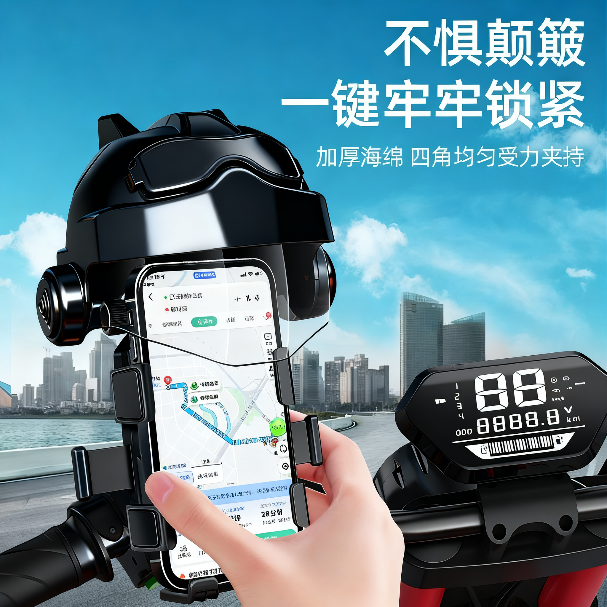 外卖骑手专用防雨淋手机支架通用