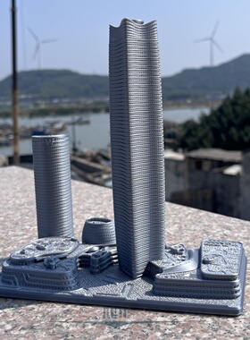 上海白玉兰广场模型上海地标建筑摆件简约旅游纪念品建筑工艺品