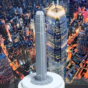 香港国际金融中心模型香港地标建筑摆件现代旅游礼品建筑工艺品