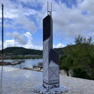 香港中银大厦模型香港地标建筑摆件现代简约旅游礼品建筑工艺品