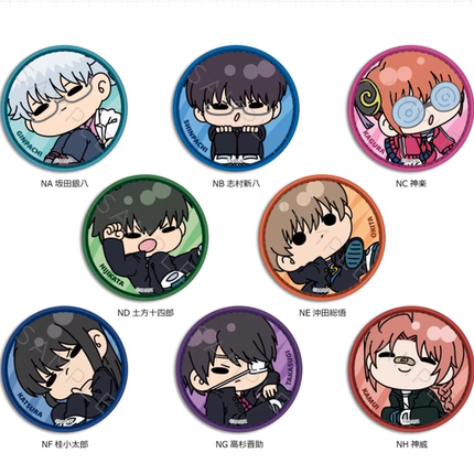 预定 银魂 SYNC 3年Z班的银八老师 圆形皮革徽章吧唧vol2谷子周边