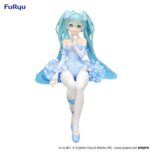 甘乐屋现货 FURYU 初音未来 粉蝶花仙子 浅蓝色 泡面压景品手办
