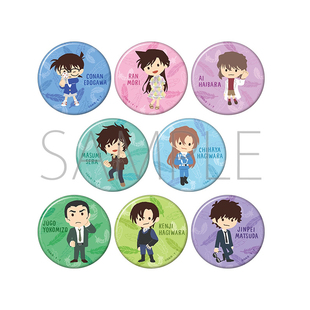 预定 名侦探柯南 movic 调色盘 F柄 Q版豆豆眼吧唧徽章 日谷拼团