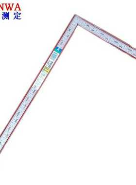 日本亲和SHINWA企鹅钢直角尺50*25cm拐尺11481加宽加厚曲尺10405