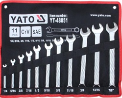 欧洲易尔拓YATO 两用扳手 YT-48851 11件套英制两用扳手组套