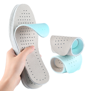 头层牛皮鞋垫男士女透气吸汗防臭真皮乳胶超软底猪皮乐福鞋踩屎感