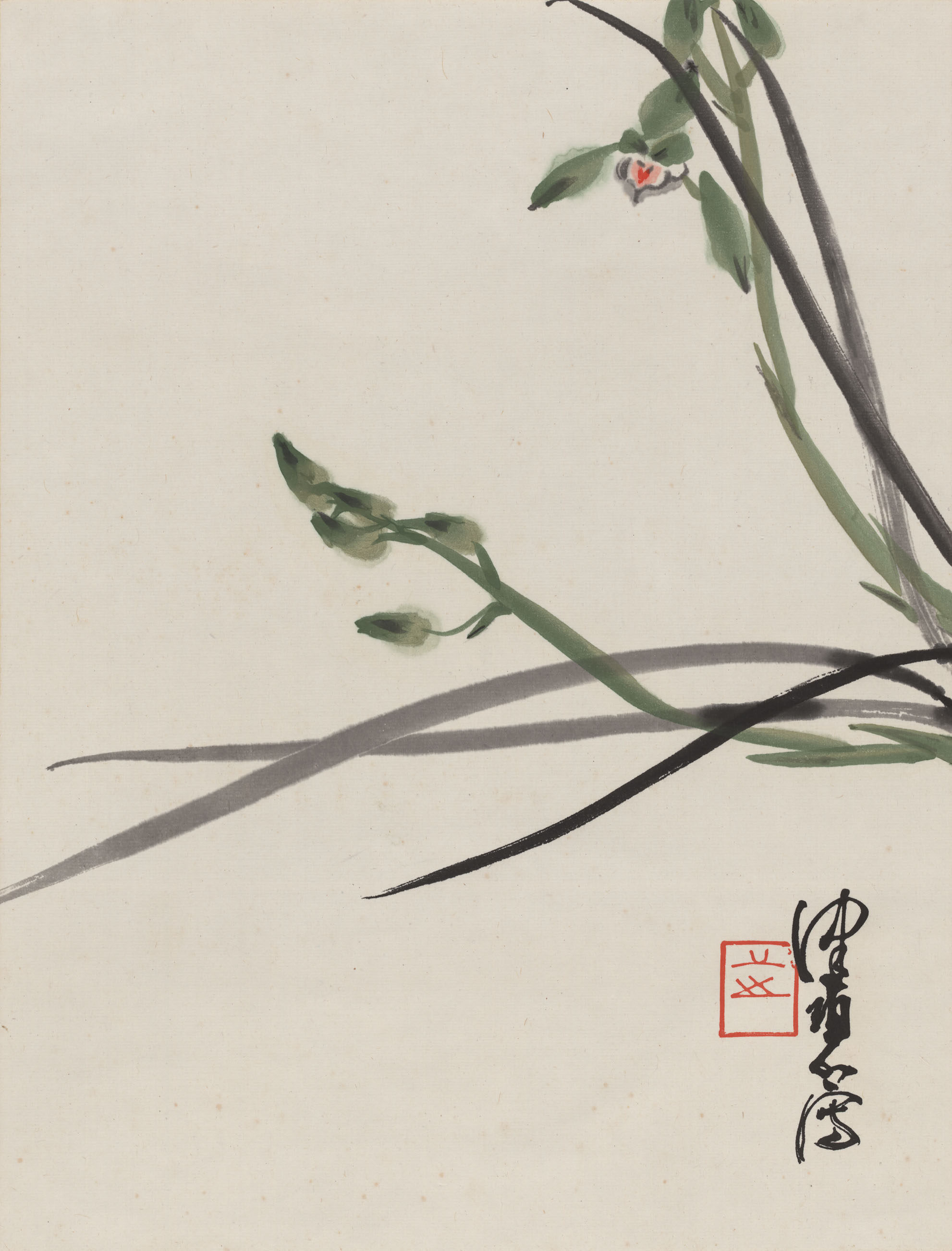 陈佩秋 兰花 【朵云轩木版水印】国画装饰画非遗收藏馈赠家居