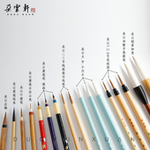 国画用笔 书法 文房四宝毛笔 白云兼毫狼毫羊毫毛笔 朵云轩毛笔