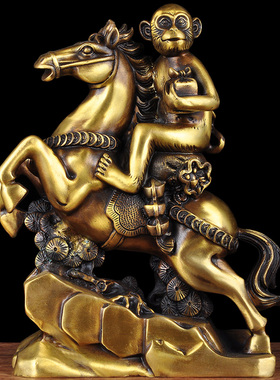 工艺马上封侯送领导商务礼品摆件