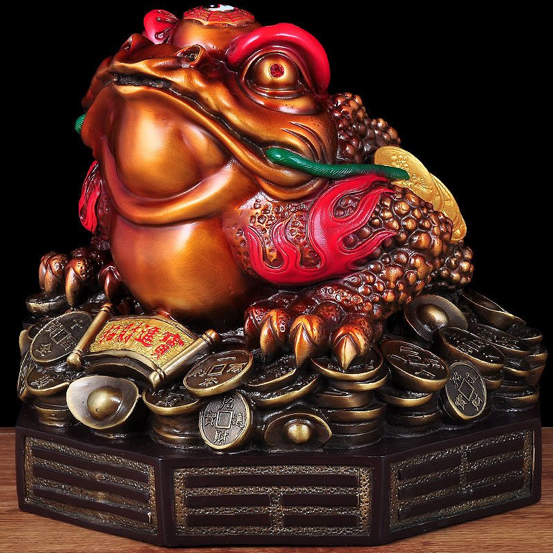 彩铜金蟾摆件招财大号家居客厅玄关公司店铺办公室老板桌开业礼品