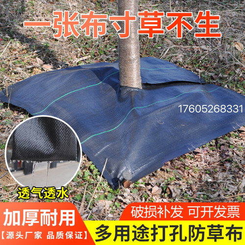 防草布切片除草布裁片单张打孔地布加厚抗老化透气透水园艺厚地布