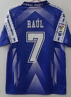 7号劳尔队服客场球衣足球服94/95/96紫色 94 96 7 RAUL Jersey
