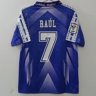 7号劳尔队服客场球衣足球服94/95/96紫色 94 96 7 RAUL Jersey