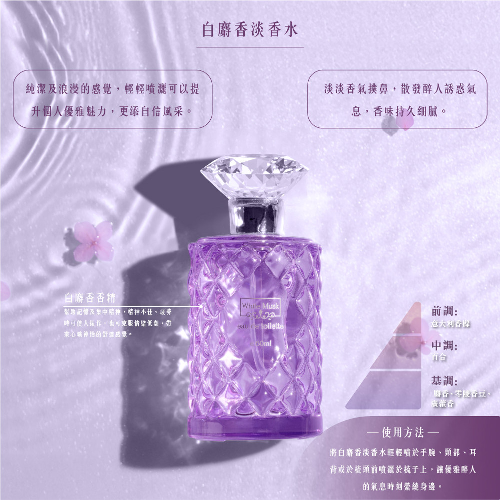 彩丰行 白麝香淡香水A3946试香礼盒/工具