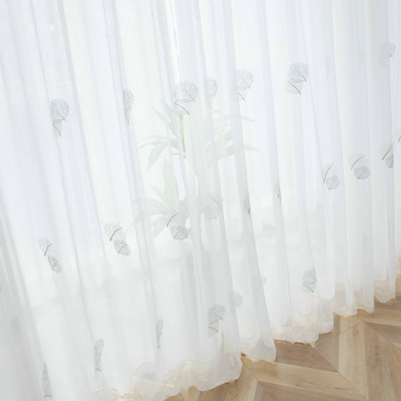 纱帘白纱小清新客厅卧室阳台飘窗透气防尘窗帘窗纱简约挂钩薄纱布