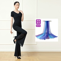 Черный шифоновый громкоговоритель, штаны-клёш, короткий рукав