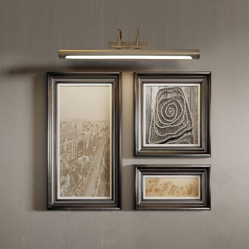 轻奢风复古挂画组合装饰壁灯壁挂画售楼处玄关背景墙中古风装饰画