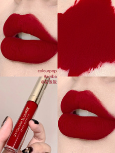 现货美国Colourpop唇釉哑光雾面欧美显白奶茶色Arriba复古正红色
