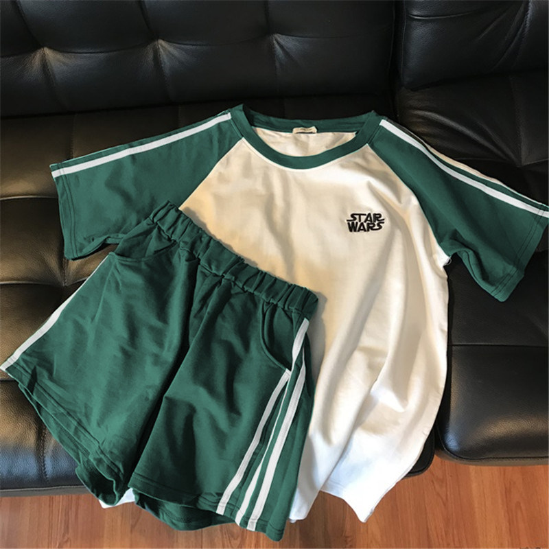 初中高中体育考试专用运动服套装女学生中考体考短裤跑步服两件套