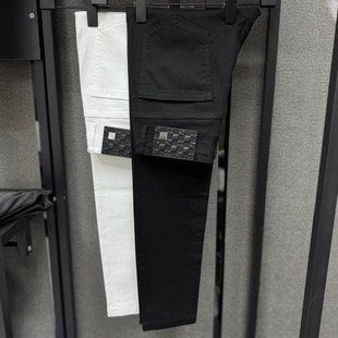 港澳不掉色春夏黑/白色牛仔裤修身小脚百搭弹力高端休闲2025春季