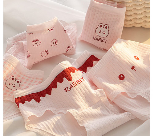 女童女孩纯棉三角裤中大童儿童初中生纯棉内裤少女100%全棉短裤头