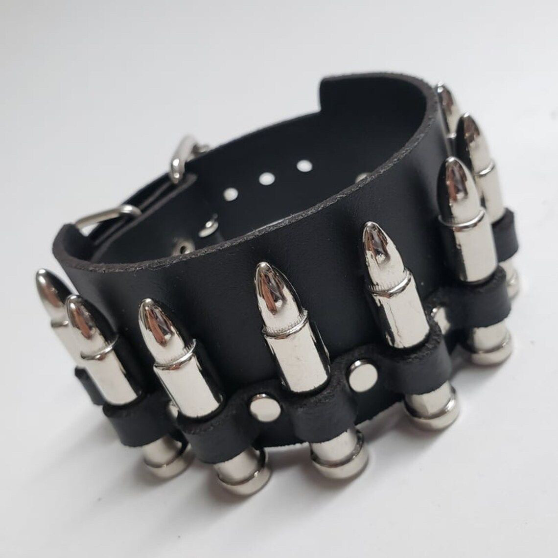 thumbnail for European and American Harajuku style black punk rock leather necklace necklace Gothic blade trend waist chain ornament