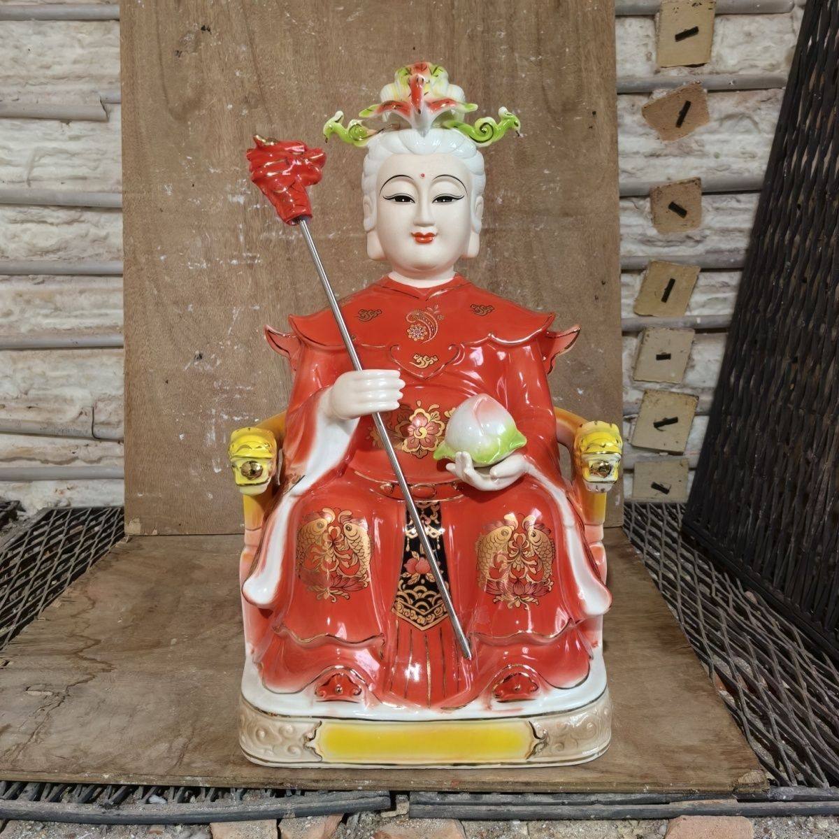 陶瓷泰山奶奶神像,无生老母神像, 无极老母神像