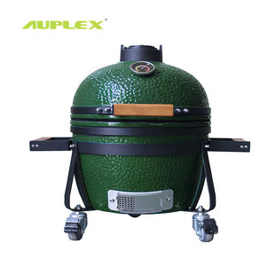 bbq grill kamado AUPLEX 14英寸陶瓷烧烤炉家用聚餐多功能烟熏炉