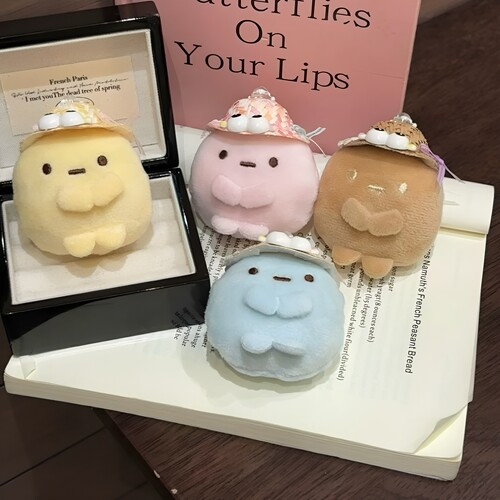 日系可爱角落生物草帽mini挂件