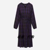 直邮韩国正品 格子连衣裙T238MOP231W Island 代购 Thursday