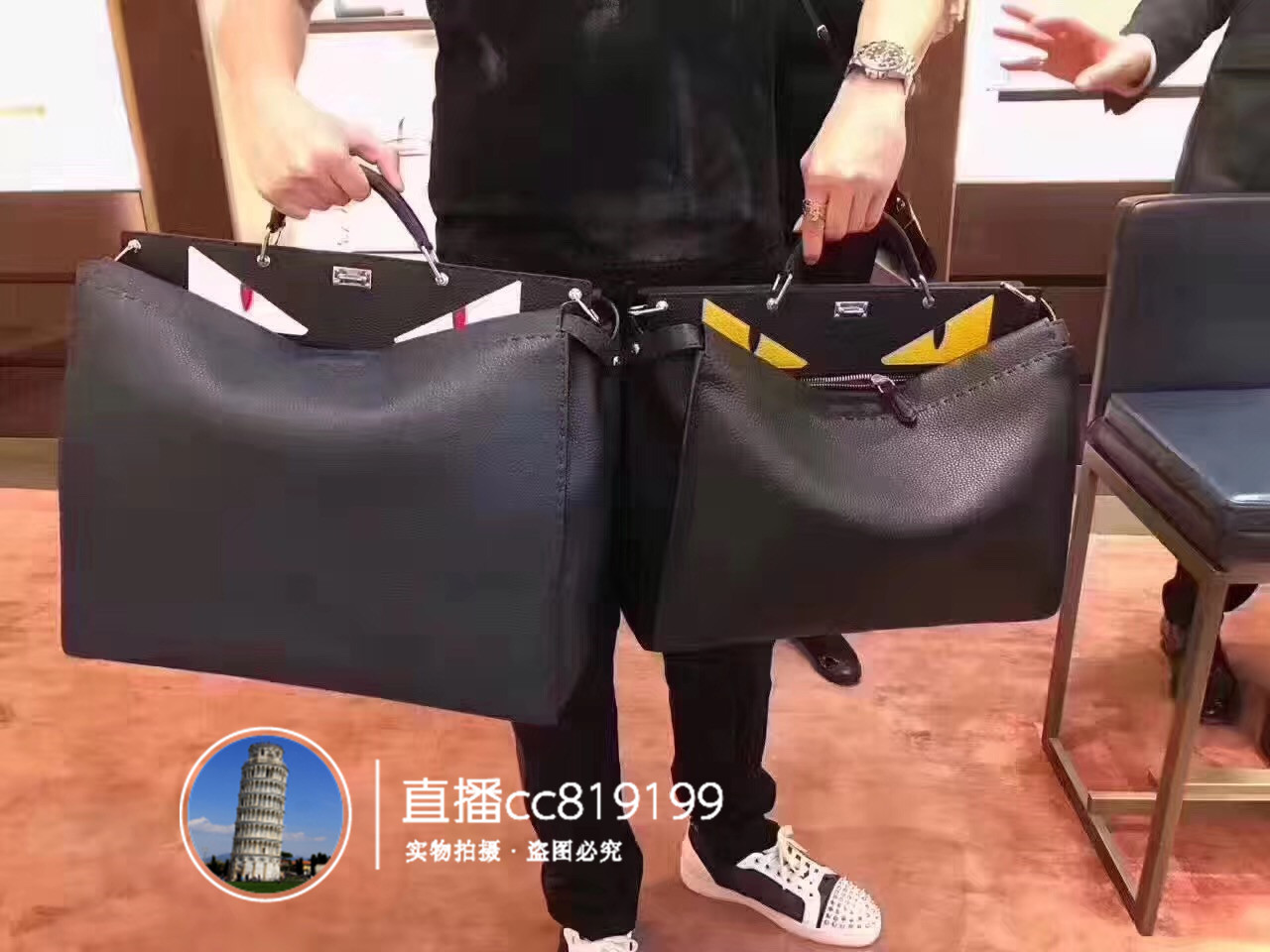 FENDI·ÒµÏ peekabooÄпî´óºÅС¶ñħ»ÆÑÛ¾¦¹«Îİüµ¥¼ç°üÊÖÌá°üÄаü