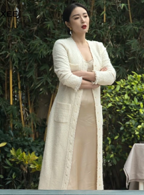 官方首发！TUXEE狂飙陈书婷高叶大嫂同款乳白色风衣春秋修身长版