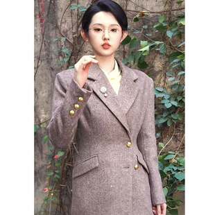 欧洲短剧十八岁太奶奶驾到4李柯以容遇同款毛呢大衣外套女衣服潮