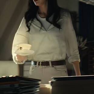 原版爱情没有神话林展翘同款衬衫上衣春秋v领百搭衬衣女衣服潮