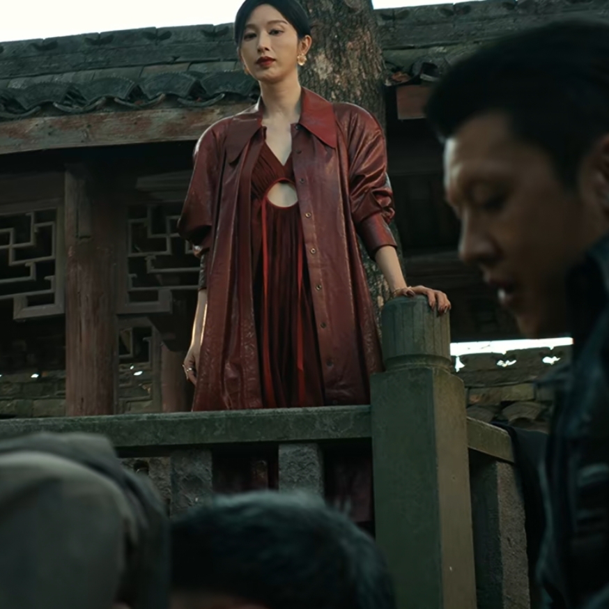 枭起青壤张俪林喜柔同款皮衣外套