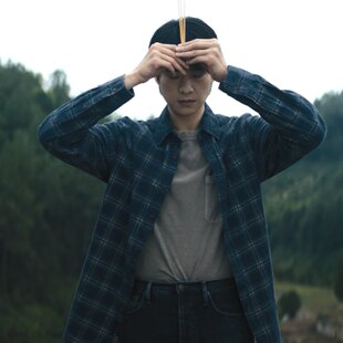 欧洲有罪之身魏大勳陆鸣同款衬衫上衣春秋翻领格子衬衣裤子男衣服