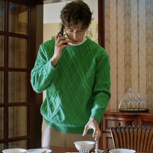 欧洲突然的喜欢陈星旭高海明同款毛衣秋冬圆领针织衫上衣男衣服潮