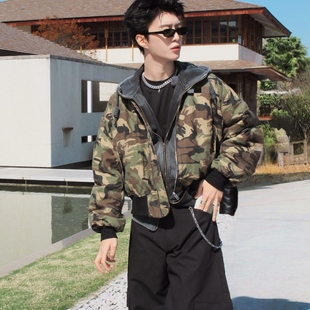 欧洲现在就出发3范丞丞同款迷彩外套秋冬休闲夹克上衣男衣服潮