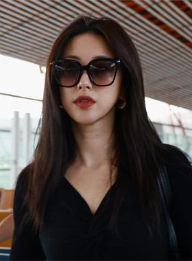 欧洲朱珠同款T字大框墨镜