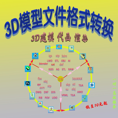 ZB犀牛SW精雕JDP 格式转换3DMAX C4D SU KS CORE CAD建模设计