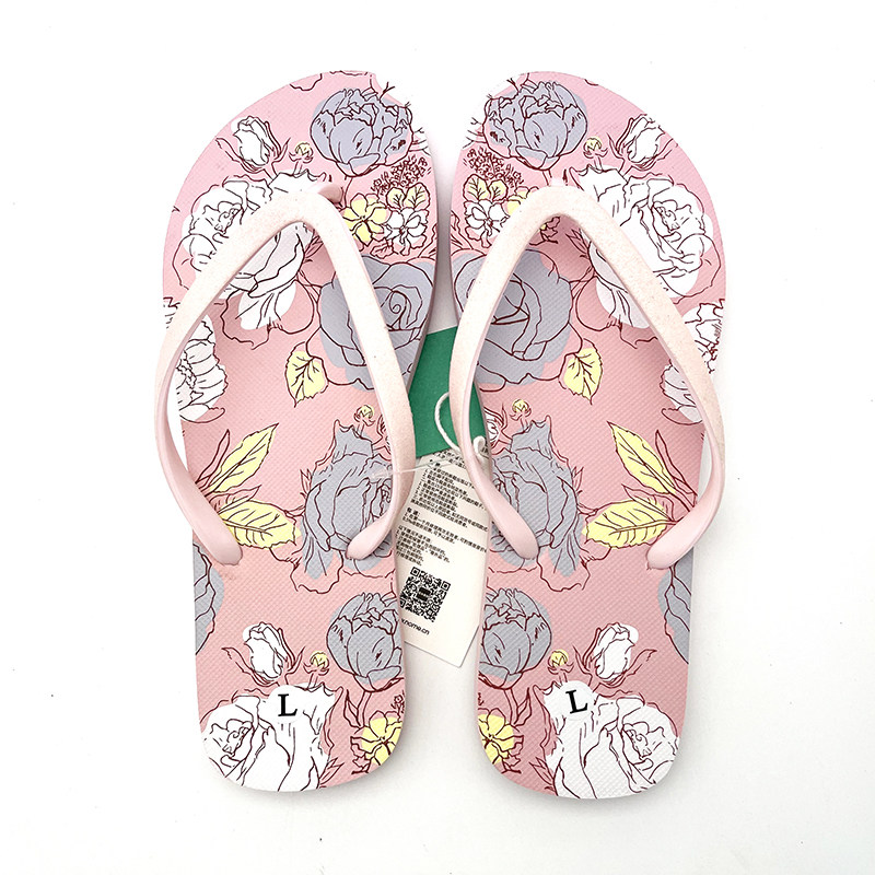 外贸人字拖女印花设计夏季海边轻便软底夹趾拖日常百搭防滑平底鞋,女鞋,人字拖,淘宝优惠券,粉丝福利购,淘宝优惠卷