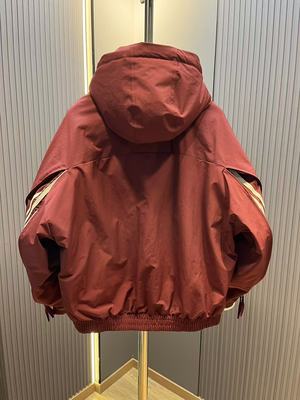 抖音同款冬季男士羽绒服宽松连帽拉链男女款三条杠夹克上衣外套男