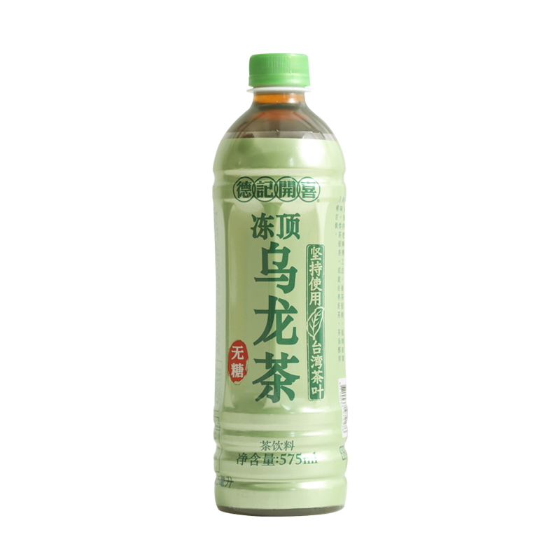 臺灣進口德記開喜烏龍茶低糖無糖茶飲料575ml組合裝大瓶裝