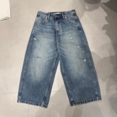 女 水洗高腰宽松显瘦九分弯刀牛仔裤 57339 新款 WEISU唯速2026春季