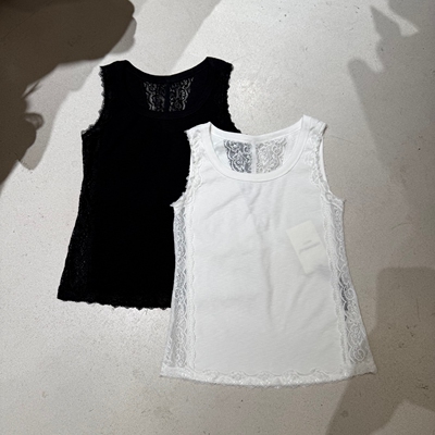 欧洲站2026春夏新款U领镂空蕾丝美背修身显瘦吊带背心女百搭上衣