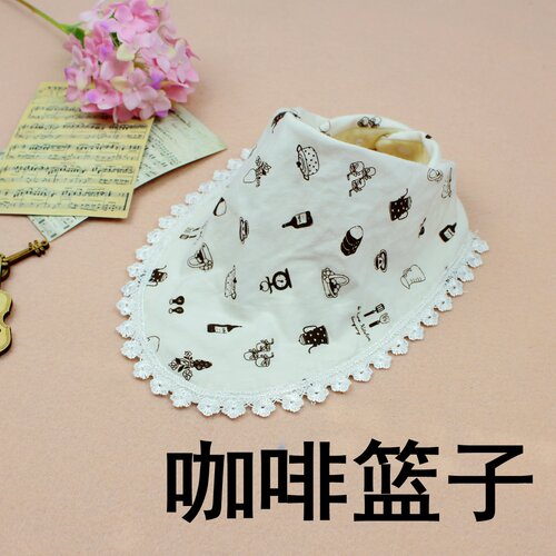 儿童纯棉双层三角巾秋冬加厚