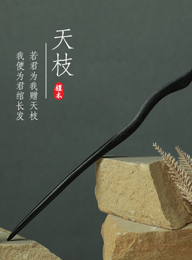 木质发簪女新中式高级感簪子